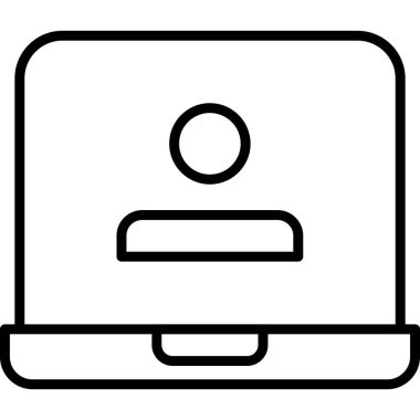 dizüstü bilgisayar simgesi, vektör illüstrasyonu