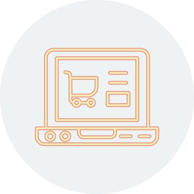 Modern bilgisayar simgesinin vektör illüstrasyonu