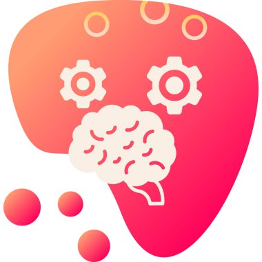 beyin ikonu vektör illüstrasyonu