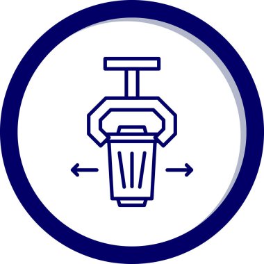 Çöp kutusu. Web simgesi basit illüstrasyon