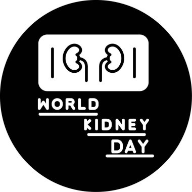 Böbrek Günü ikon vektör çizimi tasarımı