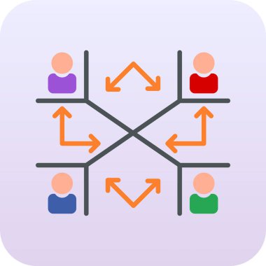 İş insanları simgesinin vektör illüstrasyonu