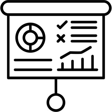 iş grafiği simgesi, vektör illüstrasyonu