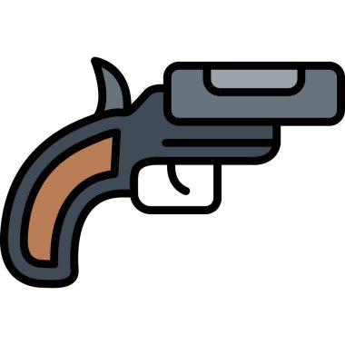 Silahı var. Web simgesi vektör illüstrasyonu