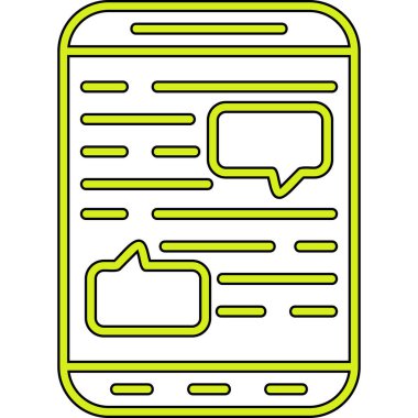 SMS simgesi olan konuşma balonu