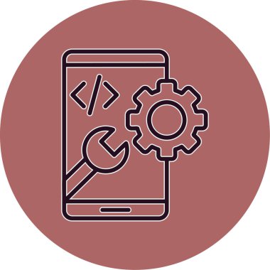 Mobil Geliştirme simgesi, vektör illüstrasyonu