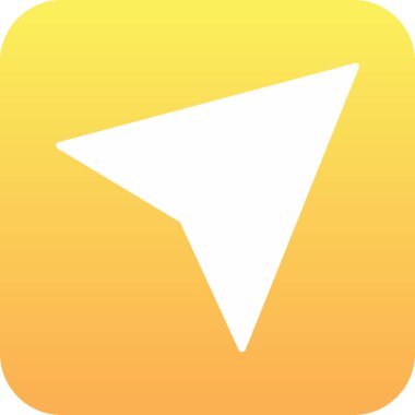 Bir düzlem simgesinin vektör çizimi