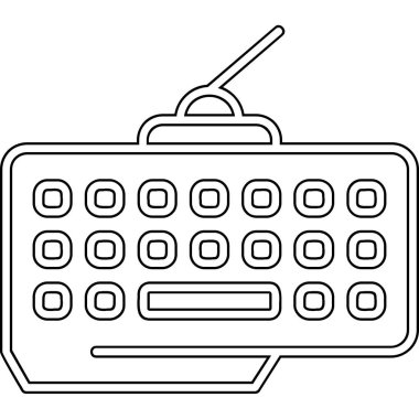 Klavye simgesi. Web için klavye vektör simgelerinin özet çizimi