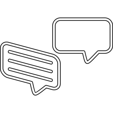 konuşma balonu simge vektör illüstrasyon izole