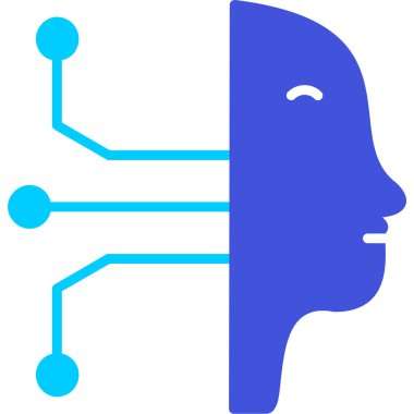 Yapay zeka ikonu. vektör illüstrasyonu