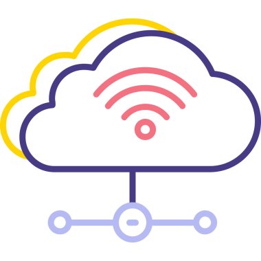 Kablosuz. Web simgesi basit illüstrasyon