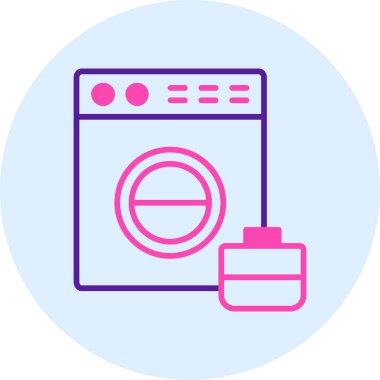 Çamaşır. Web simgesi basit illüstrasyon