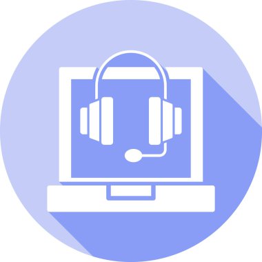 Kulaklık simgesinin vektör illüstrasyonu