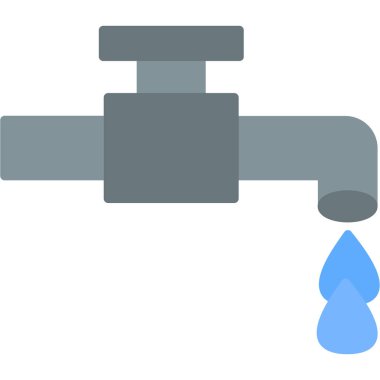 Su musluğu. Web simgesi basit tasarım