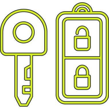 Kilit anahtarı. vektör illüstrasyonu