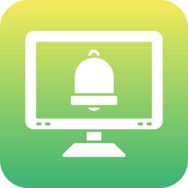 Eşsiz uyarı çan vektör çizgisi simgesi