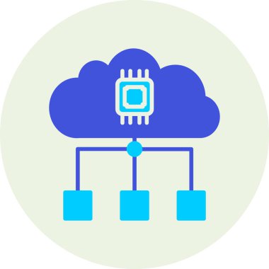 veri bulutu. Web simgesi basit illüstrasyon