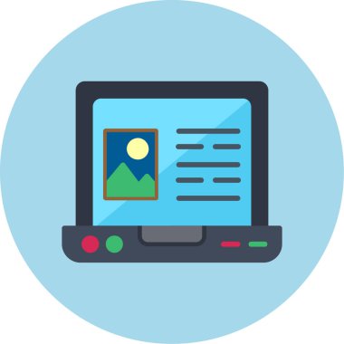 Web düz vektör simgesi