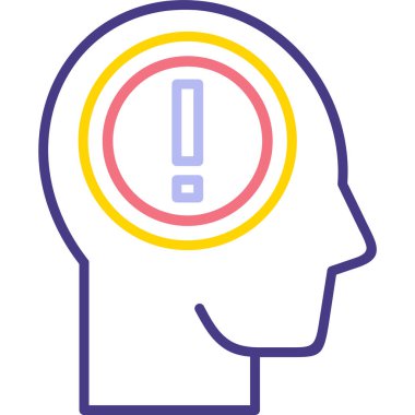 Beyin. Web simgesi basit illüstrasyon