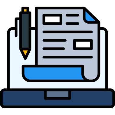 Kontrol listesi simgesi olan pano, ana hatlı vektör tasarımı