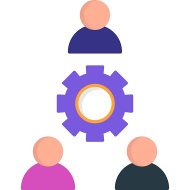 takım çalışması düz vektör simgesi