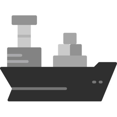 Gemi. Web simgesi basit illüstrasyon