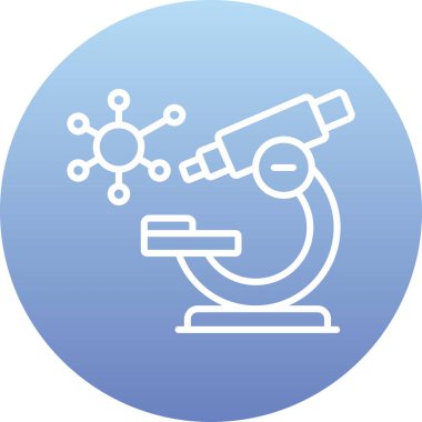 Mikroskop simgesi vektör çizimi