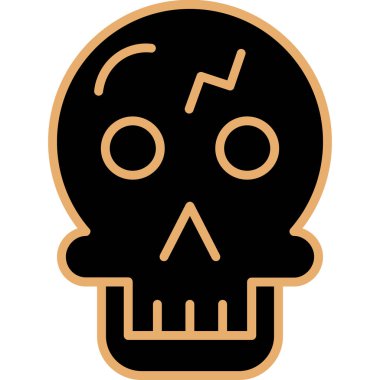 Kafatası. Web simgesi basit illüstrasyon