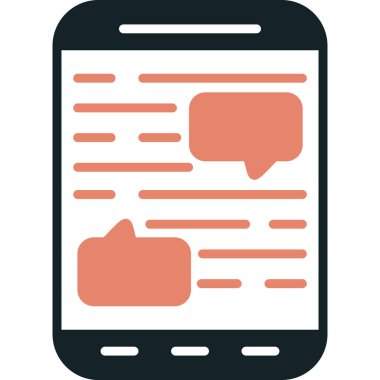 Akıllı telefonmuş. Web simgesi vektör illüstrasyonu