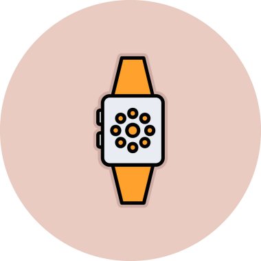 Akıllı Seç simgesi. web için akıllı saat vektör simgelerinin düz çizimi