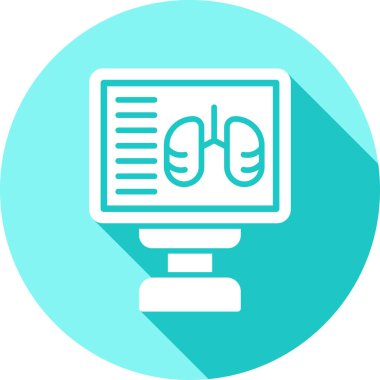 Tıbbi ve teknolojik vektör ikonu. düz resimleme.