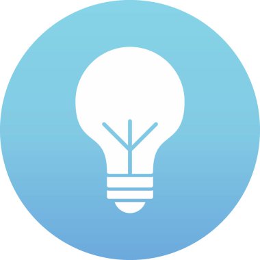 Soyut arkaplanda ampul simgesi izole edildi