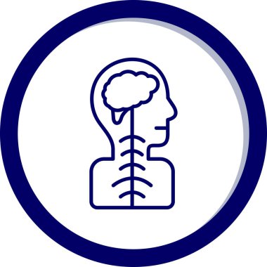 Beyin. Web simgesi basit illüstrasyon