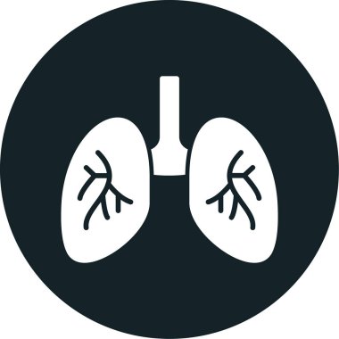 Lung Simge Vektör İllüstrasyonu