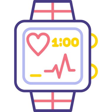 kalp hızı modern simge vektör çizimi