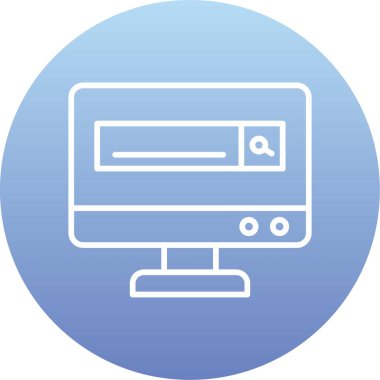 tarayıcı vektör simgesi modern basit illüstrasyon