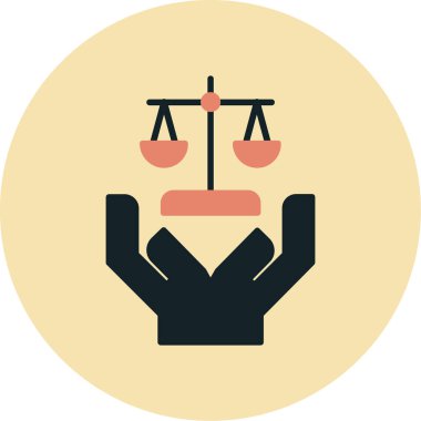 Adalet Vektörü Kabartma Simgesi Tasarımı