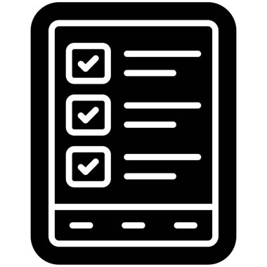 Kontrol listesi. Web simgesi basit illüstrasyon