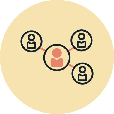 sosyal ağ simge vektör çizim