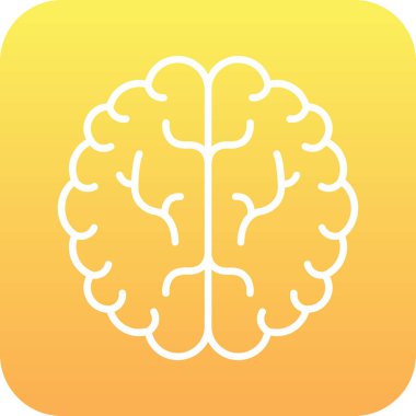 beyin simgesi dijital vektörü