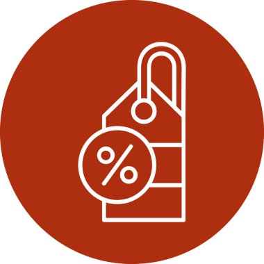 İndirim simgesi, vektör illüstrasyonu