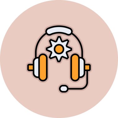 Modern b 'nin vektör illüstrasyonu kulaklık simgesinden yoksun