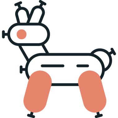 Bir köpek simgesinin vektör illüstrasyonu