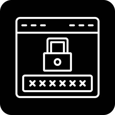 Kilit simgesi. İnternet konseptinin vektör illüstrasyonu