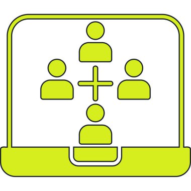 İş dünyası takım ikonu. Web için iş takımı vektör simgelerinin özet çizimi