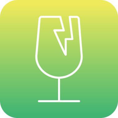 Kırılgan vektör simgesi. Basit tasarım