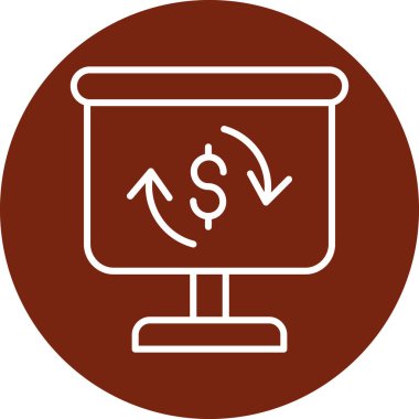 Para için. Web simgesi basit illüstrasyon