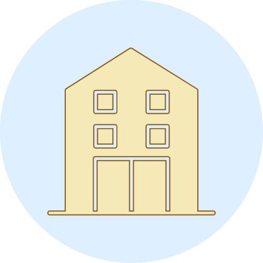 ev rengi illüstrasyon simgesi