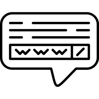 Sohbet simgesi vektör illüstrasyonu