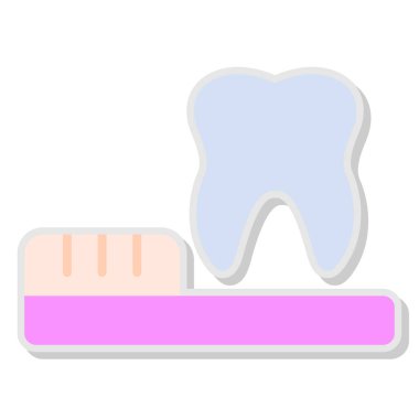 Diş ikonu. Web için düz diş vektör simgeleri çizimi